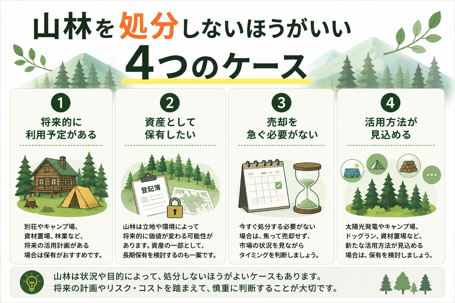 山林を処分したほうがいいケースとは?後悔しない判断基準を解説