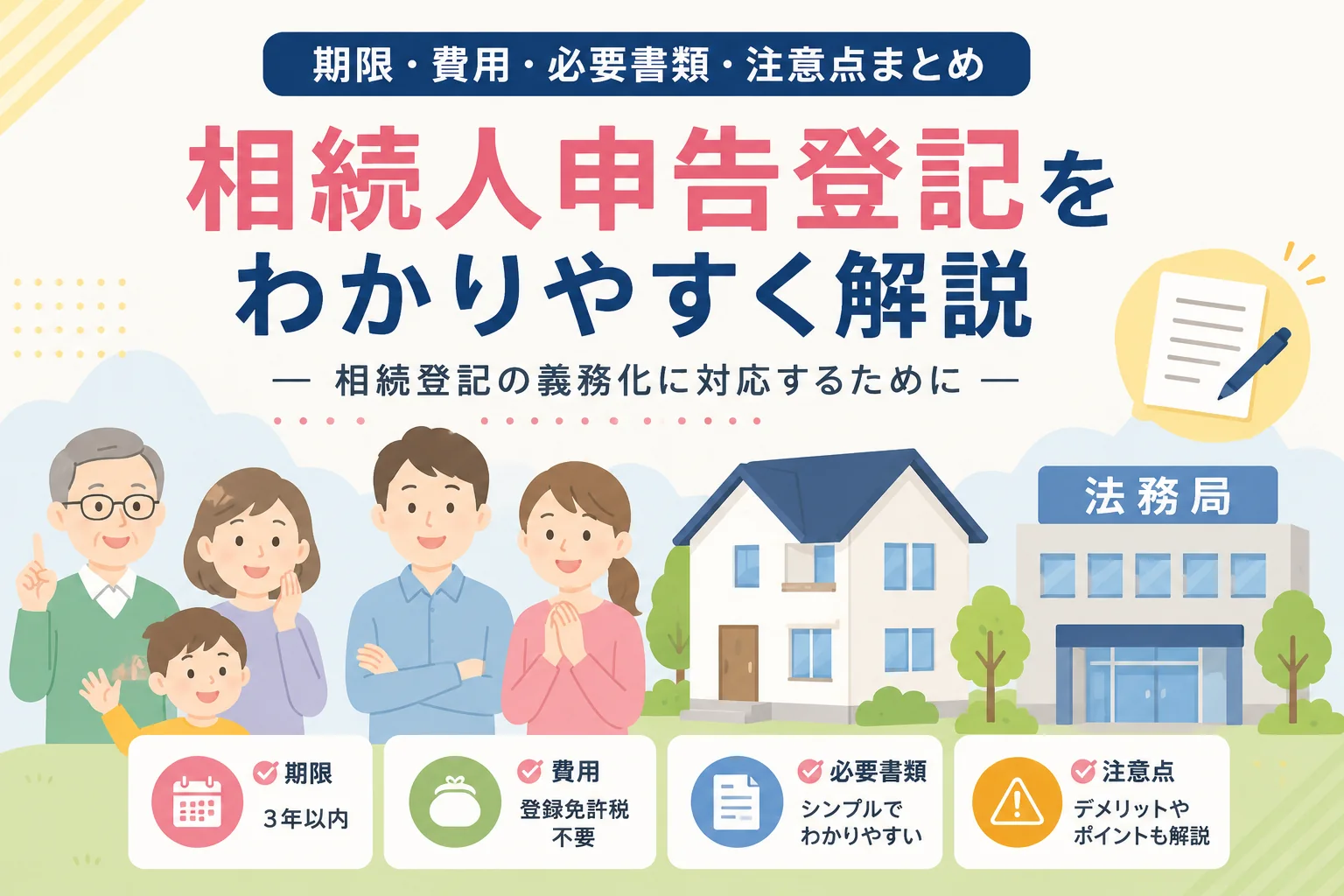 相続人申告登記をわかりやすく解説|期限・費用・必要書類・注意点まとめ