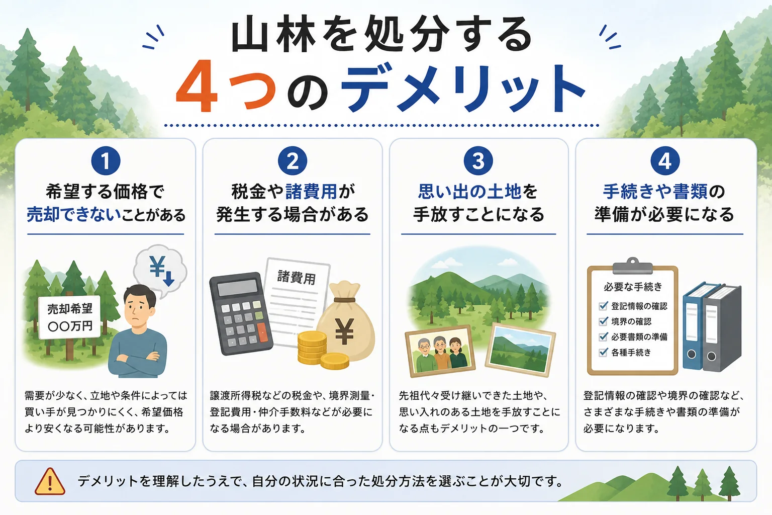 山林を処分するメリット・デメリットをわかりやすく解説