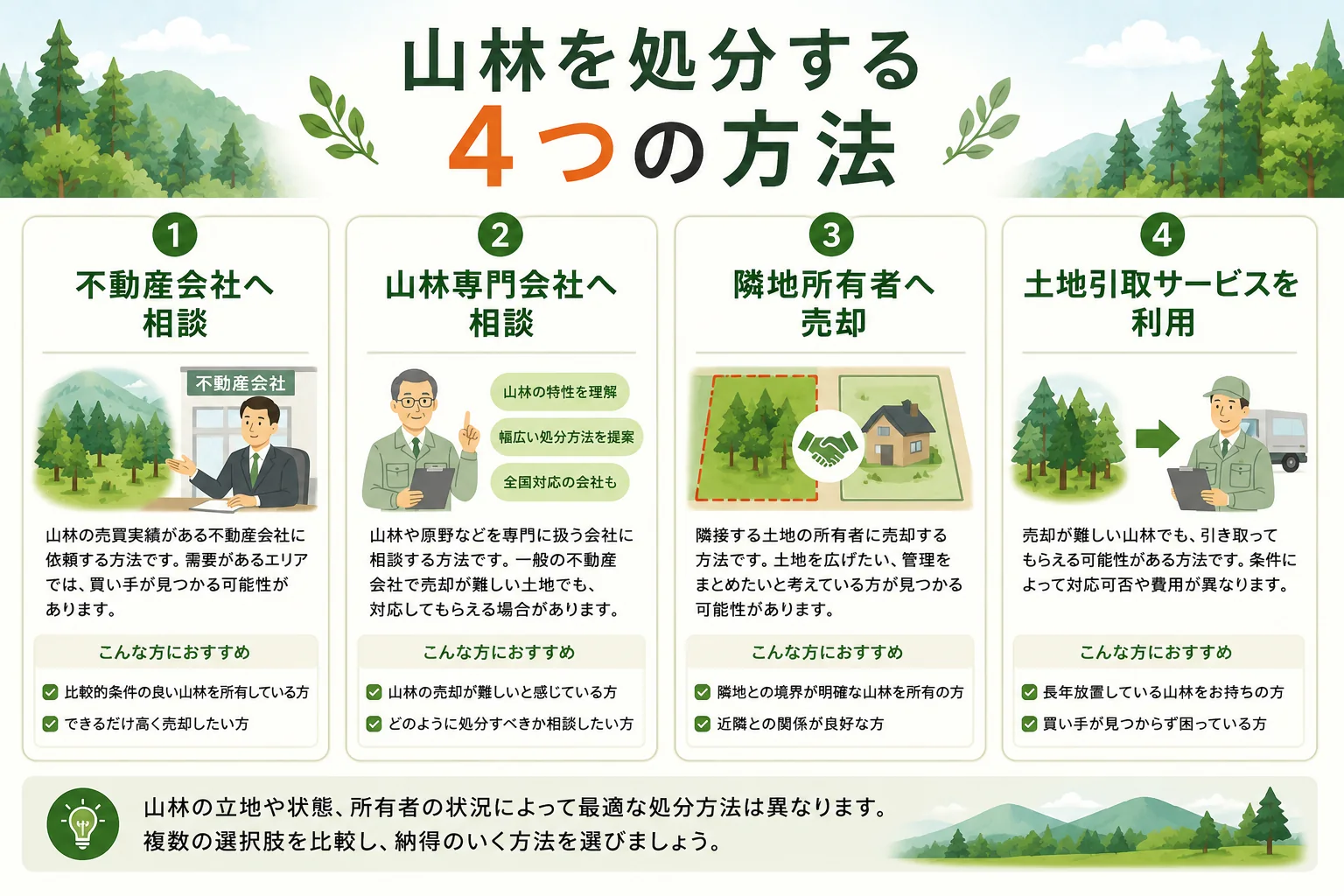 山林を処分するメリット・デメリットをわかりやすく解説