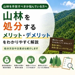 山林を処分するメリット・デメリットをわかりやすく解説